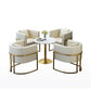Parsons Arm Chair Leather Indoor Dining Chair with Gold Frame Clearhalo 'Dining Chairs' 'Dining Tables & Seating' 'dining_chair' 'furn' 'furn_dining_chair' 'Furniture' 'Kitchen & Dining Furniture' 1200x1200_91edf0a4-1823-4716-9dd8-81345c961612