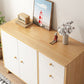 Contemporary Rectangle Storage Cabinet with Drawer Wooden Accent Cabinet