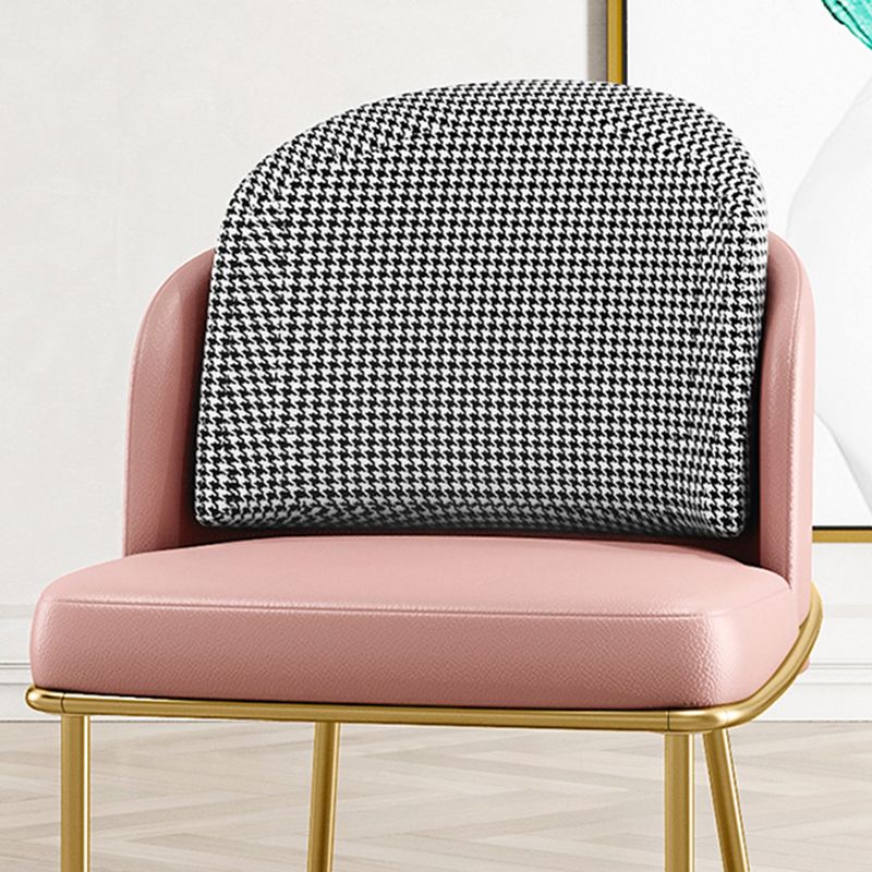 Glam Metal Dining Room Chair Armless PU Leather Dining Chairs for Home Use Clearhalo ' kitchen&dining_furn' 'Dining Chairs' 'Dining Tables & Seating' 'dining_chair' 'furn' 'furn_dining_chair' 'Furniture' 'furniture_dining_chair' 'Kitchen & Dining Furniture' 'kitchen' 1200x1200_91f1e418-40ba-4fe8-ada9-315b550bf84d