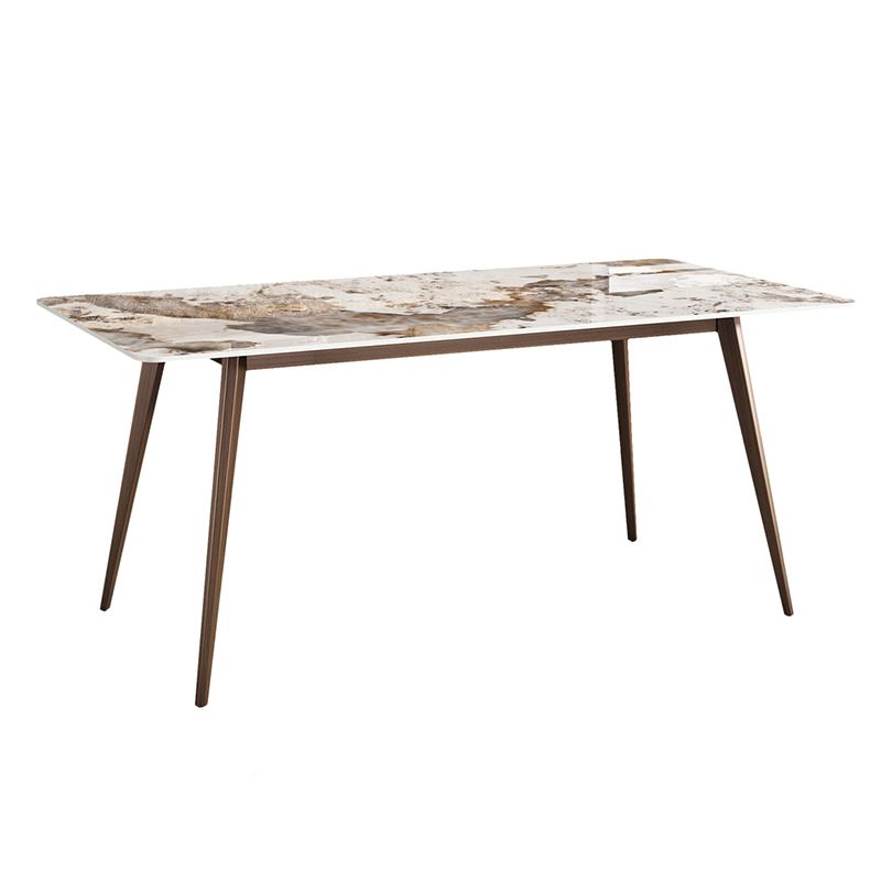 Rectangle Sintered Stone Dining Table Modern Style Dining Room Table Clearhalo 'Dining Tables & Seating' 'Dining Tables' 'dining_table' 'furn' 'furn_dining_table' 'Furniture' 'Kitchen & Dining Furniture' 1200x1200_91f21b5d-d8ff-4ede-a2ea-8199512ce39b