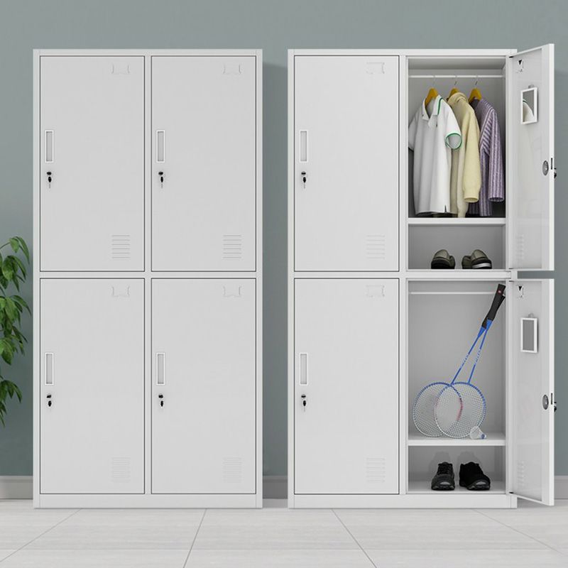 Armoire de rangement de porte à charnière en métal armoire grise contemporaine pour salle de bain