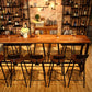 Modern Wood Bar Table with Rectangle Table Top Black Trestle Table with 42-inch Height Clearhalo 'Bar Furniture' 'Bar Tables' 'bar_tables' 'furn' 'furn_bar_tables' 'Furniture' 'furniture_bar_tables' 'Kitchen & Dining Furniture' 1200x1200_91f76e33-6aa5-4087-a0da-40617f4d3802