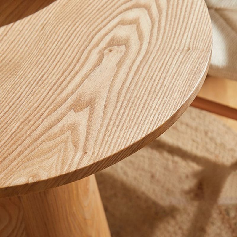 Modernistic Solid Wood Pedestal Round Living Room Side Table