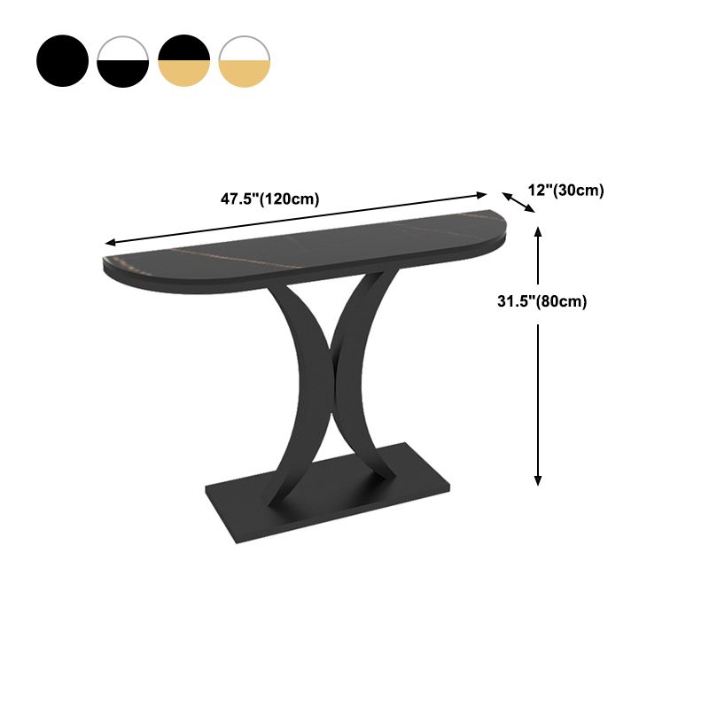 Tavolo di accento console contemporanea Antique Finitura Malf Moon Console Table