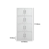 Modern Style Wardrobe White Metal Wardrobe Closet with Locks