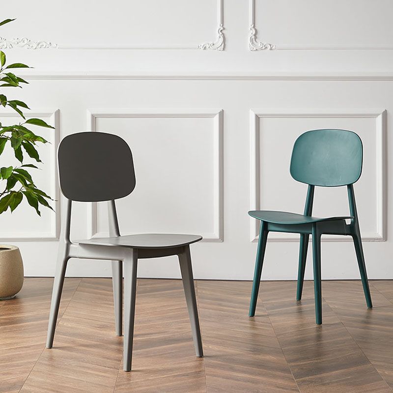 Scandinavian Design Open Back Dining Side Chair Plastic Dining Armless Chair Clearhalo ' kitchen&dining_furn' 'Dining Chairs' 'Dining Tables & Seating' 'dining_chair' 'furn' 'furn_dining_chair' 'Furniture' 'furniture_dining_chair' 'Kitchen & Dining Furniture' 'kitchen' 1200x1200_91fe3549-d150-4535-8a78-f52d15425592