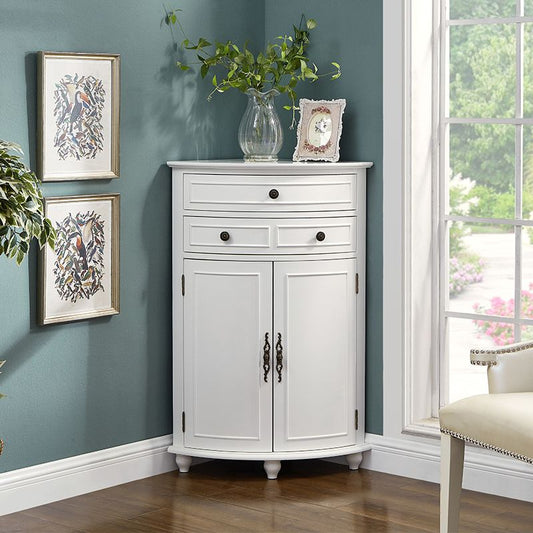 Mid-Century Modern Home Paned Cabinet Solid Wood Corner Side Cabinet Clearhalo 'Cabinets & Chests' 'cabinets_chests' 'furn' 'furn_cabinets_chests' 'Furniture' 'Living Room Furniture' 1200x1200_91fe6c5e-a8ff-4eac-8f6f-722c8dd84e2b