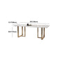 Rectangular Sintered Stone Dining Table Modern Furniture with Double Pedestal for Home