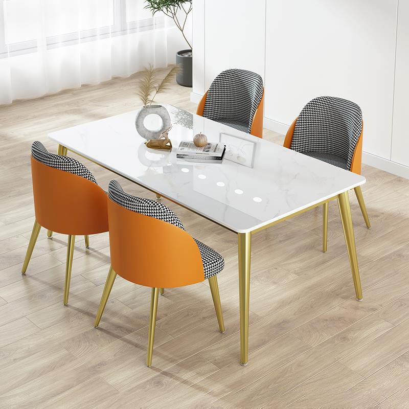 1/4/5/7 Pcs Metal Scandinavian Dining Room Set with Rectangle Table Dinette Set Clearhalo 'Dining Room Sets' 'Dining Tables & Seating' 'dining_room_set' 'Furniture' 'furniture_dining_room_set' 'Kitchen & Dining Furniture' 'kitchen&dining_furn' 'kitchen' 1200x1200_92009b68-e52b-4e19-ba9e-46a325860921