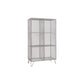 Metal Closed Back Standard Bookshelf Shelves Included Bookcase in Silver