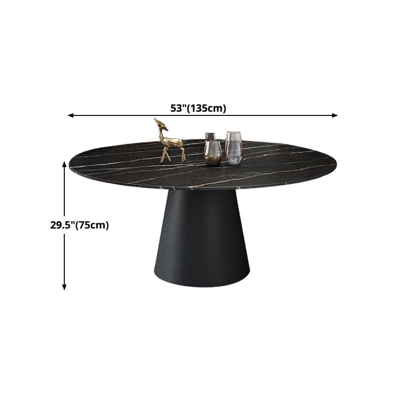 Modern Style Round Furniture Stone Dining Site Table with Pedestal Base Clearhalo ' dining_table' 'Dining Tables & Seating' 'Dining Tables' 'furn' 'furn_dining_table' 'Furniture' 'furniture_dining_table' 'Kitchen & Dining Furniture' 'kitchen&dining_furn' 'kitchen' 'kitchen_dining_table' 1200x1200_9204d8ca-2469-46fa-8202-8d264a072dbf