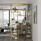 Geometric Metal Shelf Bookcase Glam Vertical Open Book Shelf Clearhalo 'Bookcases' 'furn' 'furn_bookcases' 'Furniture' 'Office Furniture' 1200x1200_92072748-6b91-4bb9-884d-75d746a7893e