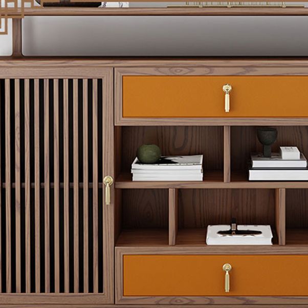 Solid Wooden Sideboard Table 15.7" W √ó35.4" H Living Room Buffet Stand Clearhalo 'buffet_sideboard' 'Buffets & Sideboards' 'furn' 'furn_buffet_sideboard' 'Furniture' 'Kitchen & Dining Furniture' 1200x1200_9208076d-28c0-449d-bfef-b4e0381e7b89