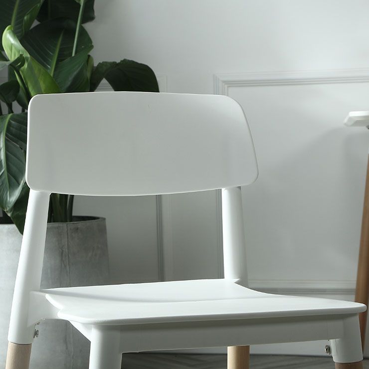 Plastic Dining Chairs Contemporary Open Back Dining Side Furniture in Matte Finish Clearhalo 'Dining Chairs' 'Dining Tables & Seating' 'dining_chair' 'furn' 'furn_dining_chair' 'Furniture' 'Kitchen & Dining Furniture' 1200x1200_9208c493-20e1-4b05-a598-0e4024d1e574