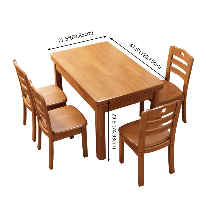 Contemporary Dining Table Sets with Solid Wood Dining Table and Chairs Clearhalo 'Dining Room Sets' 'Dining Tables & Seating' 'dining_room_set' 'furn' 'furn_dining_room_set' 'Furniture' 'furniture_dining_room_set' 'Kitchen & Dining Furniture' 'kitchen&dining_furn' 'kitchen' 1200x1200_9209a521-f60a-4a29-ae5d-06e4037275bf