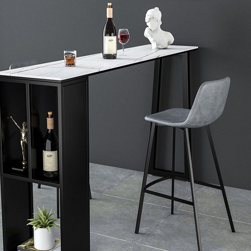 Metal Low Back Dining Stools Contemporary Armless Bar Stools with Footrest Clearhalo 'Bar Furniture' 'Bar Stools' 'bar_stools' 'furn' 'furn_bar_stools' 'Furniture' 'Kitchen & Dining Furniture' 1200x1200_920aa61f-5ee8-4719-9b96-58c99e1352f0