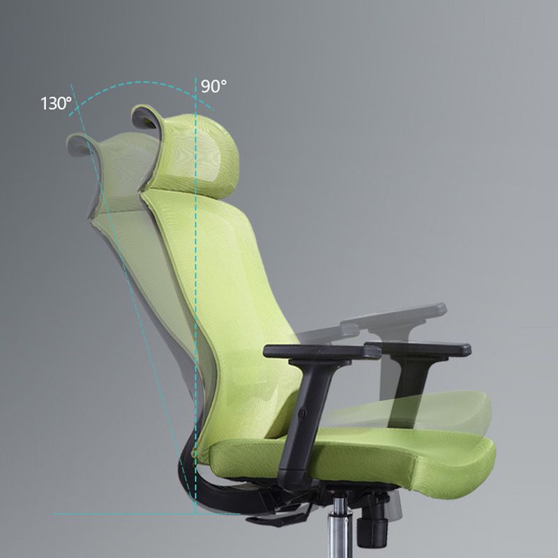 Chaise de bureau verte moderne, siège réglable en hauteur, avec roulettes