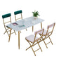 Ensemble de salle à manger nordique 1/5 pièces, Table à manger rectangulaire en pierre pour salle à manger