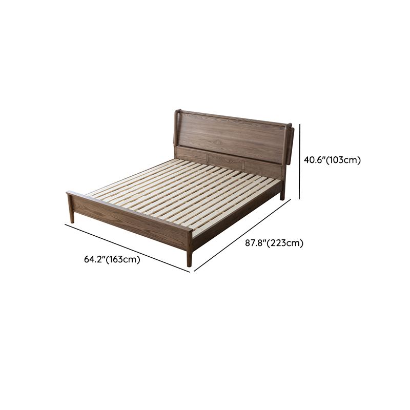 Mident secolo moderno a colori solidi letto in legno letto rettangolare