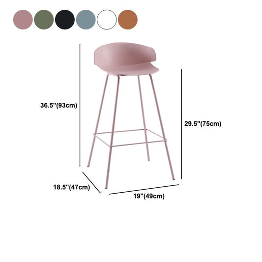 Nordic Style Metal Bar-stool Plastic Counter Bar Stool for Home Clearhalo 'Bar Furniture' 'Bar Stools' 'bar_stools' 'furn' 'furn_bar_stools' 'Furniture' 'furniture_bar_stools' 'Kitchen & Dining Furniture' 1200x1200_920d04d2-00d9-40af-b8da-c13a12b297af