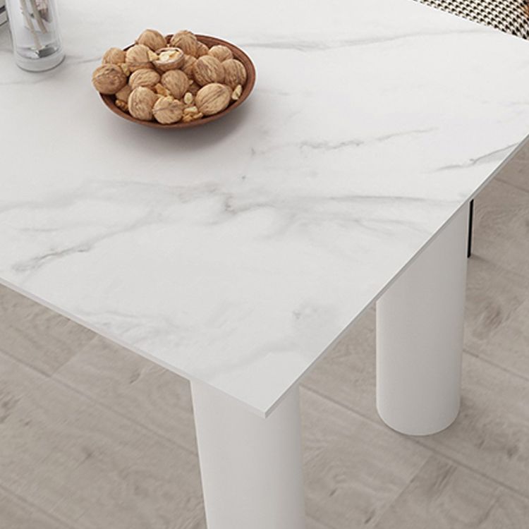 Free Form Three-Color Dining Table Sintered Stone Table Contemporary with Double Pedestal Clearhalo ' dining_table' 'Dining Tables & Seating' 'Dining Tables' 'furn' 'furn_dining_table' 'Furniture' 'furniture_dining_table' 'Kitchen & Dining Furniture' 'kitchen&dining_furn' 'kitchen' 'kitchen_dining_table' 1200x1200_920d4e66-b70a-44d3-8b2a-2e7ea0a6d5d5