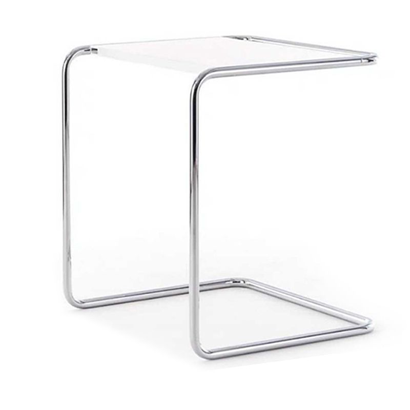 17.7 "W Moderia C Side Glass Rectangular/Madera de madera Topil final