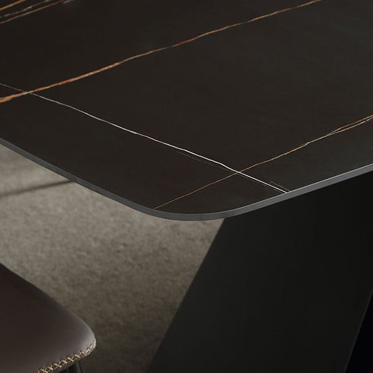 モダンなメタルベースのダイナーセット1/4/5/7ピース長方形の屋内ダイニングテーブルセット