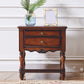 Solid Wood Accent Bedside Cabinet Drawers Included Night Table with Legs