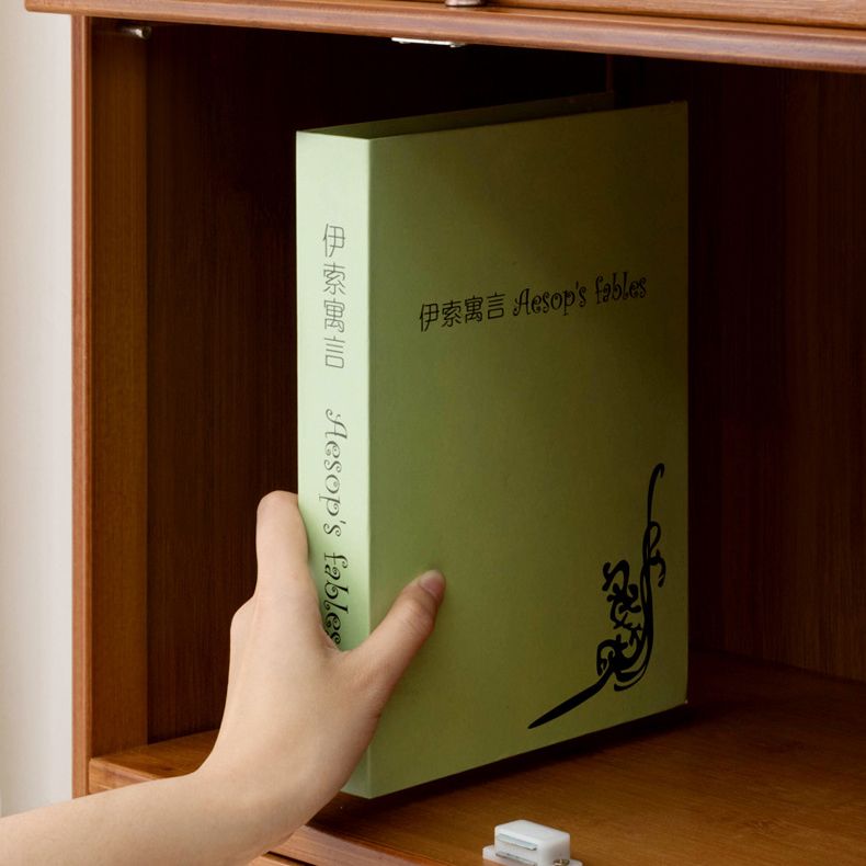 Étagère de livre standard avec portes étagère brune pour salle d'étude