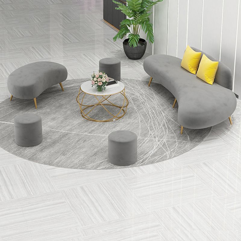 Divano curvo senza braccio contemporaneo con schiena stretta per soggiorno