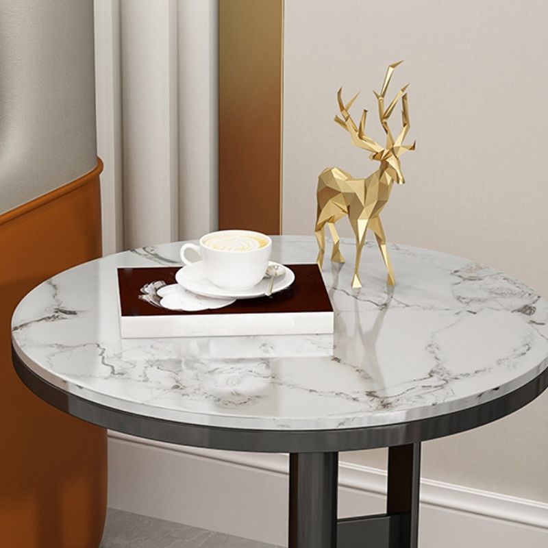 19.69" Tall Contemporary Style Side End Table Round Sofa Side Accent Table