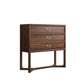 Dark Brown 3 Drawers Chest 14.97" Wide Solid Wood Accent Chest Clearhalo 'Cabinets & Chests' 'cabinets_chests' 'furn' 'furn_cabinets_chests' 'Furniture' 'Living Room Furniture' 1200x1200_921777cc-3fb0-4e60-8ffd-e32cda7fead7