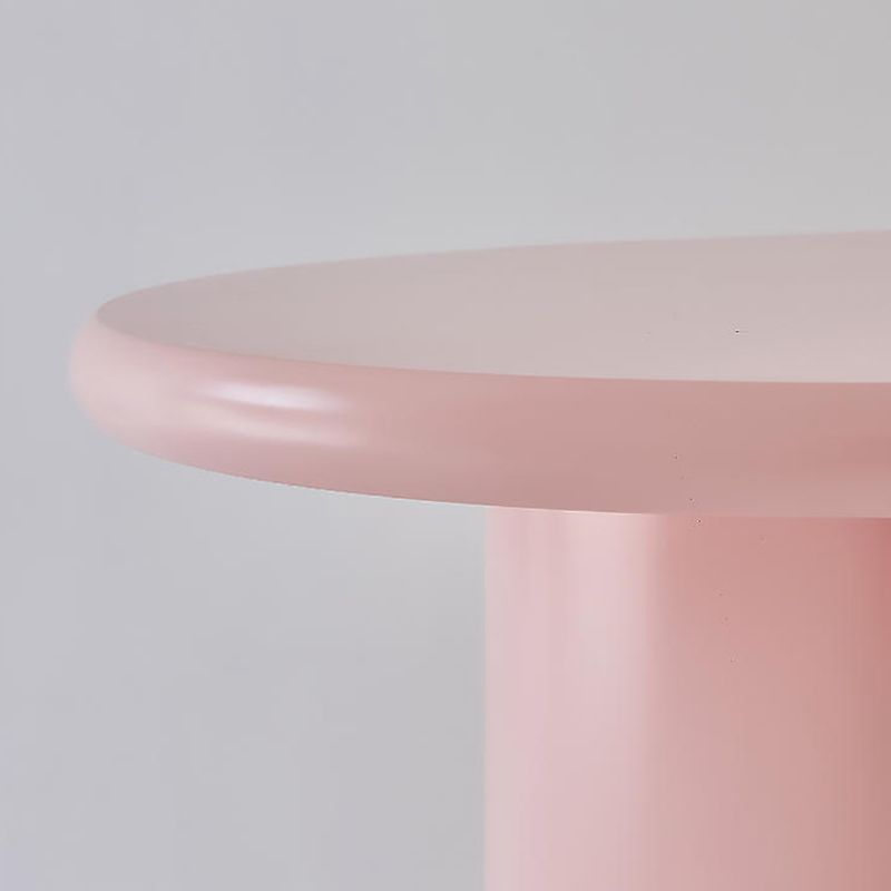 Bureau de bureau en bois de style contemporain Bureau de tâche de forme ovale avec 2 jambes en rose
