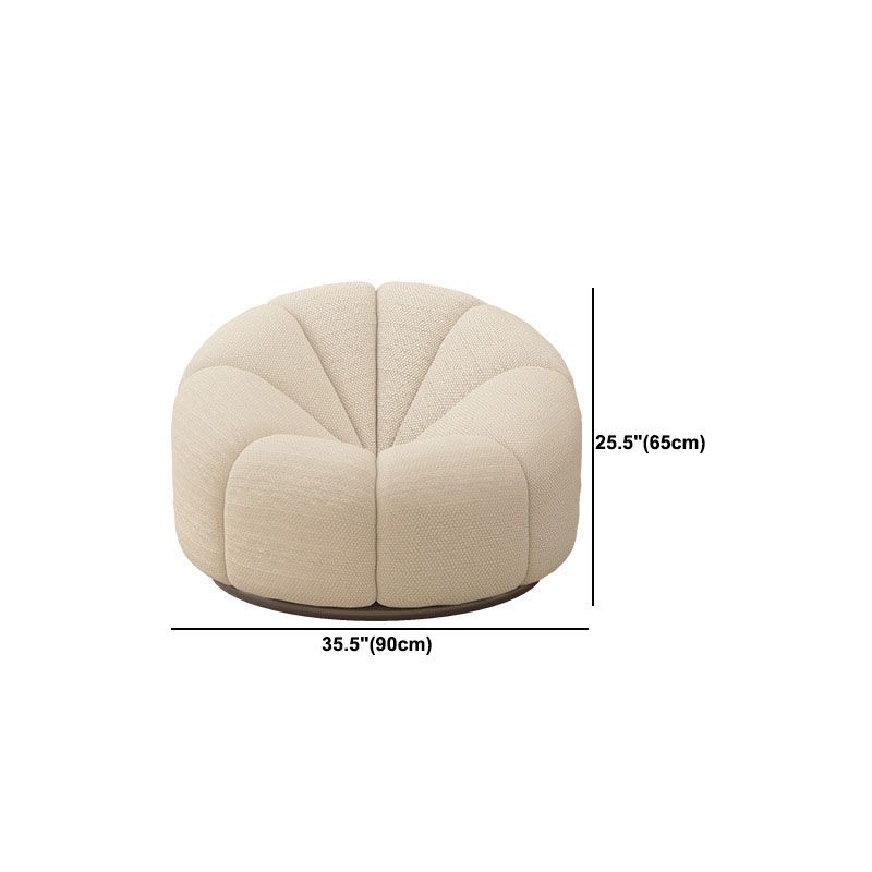 Beige Chenille Curved Sofa Modern 1/2/3-Seater Statement Sofa