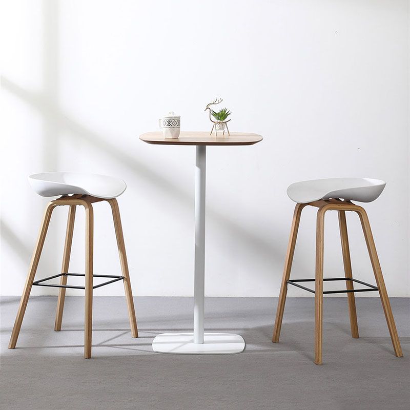 Industrial Style Bar Table Wood and Metal Pub Table- 41"H X 24"W Clearhalo 'Bar Furniture' 'Bar Tables' 'bar_tables' 'furn' 'furn_bar_tables' 'Furniture' 'furniture_bar_tables' 'Kitchen & Dining Furniture' 'kitchen&dining_furn' 'kitchen' 1200x1200_92190aba-b720-411c-b4c9-e111d230f0b5