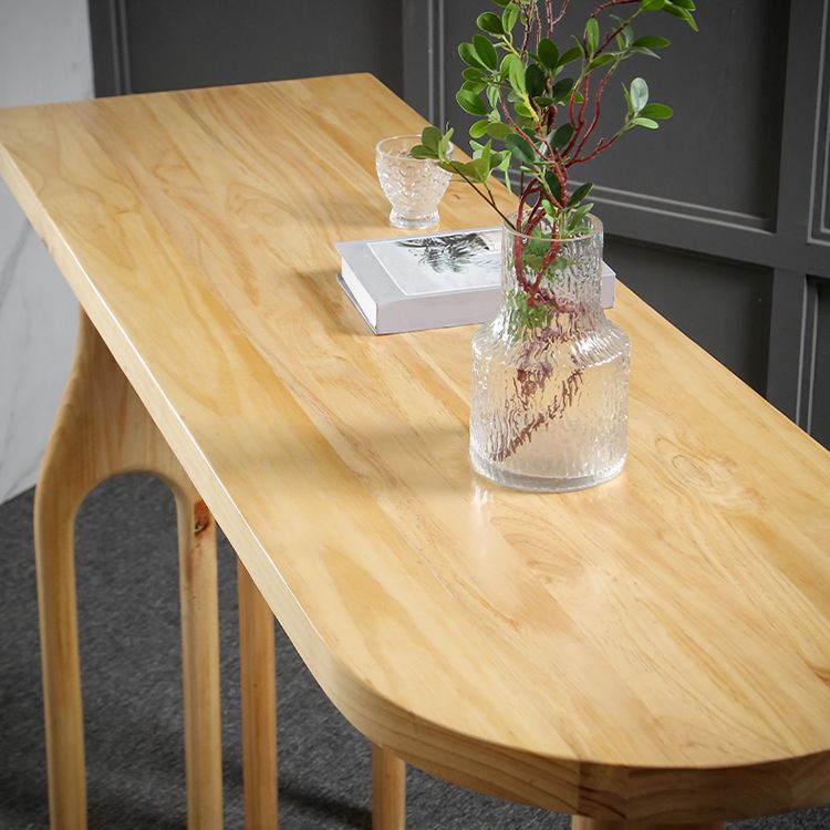 Solid Wood Counter Table with Specialty Table Top Legs Table - 41.3" H Clearhalo 'Bar Furniture' 'Bar Tables' 'bar_tables' 'furn' 'furn_bar_tables' 'Furniture' 'furniture_bar_tables' 'Kitchen & Dining Furniture' 1200x1200_9219bfb9-147c-4444-8a24-9393be23ab63