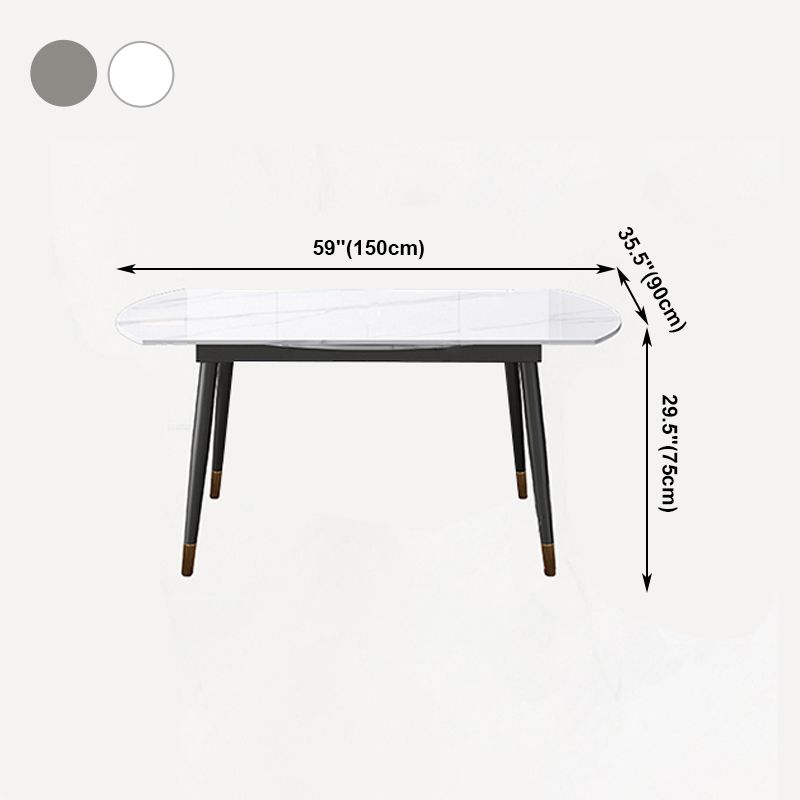 Round Traditional Luxury Dining Table Sintered Stone Table with 4 Black Legs Clearhalo ' dining_table' 'Dining Tables & Seating' 'Dining Tables' 'furn' 'furn_dining_table' 'Furniture' 'furniture_dining_table' 'Kitchen & Dining Furniture' 'kitchen&dining_furn' 'kitchen' 'kitchen_dining_table' 1200x1200_921a4378-735e-4817-a9a0-b164b68aea6a