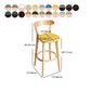 Scandinavian Rubberwood Milk Tea Shop Stool Matte Finish Upholstered Footrest Barstool Clearhalo 'Bar Furniture' 'Bar Stools' 'bar_stools' 'furn' 'furn_bar_stools' 'Furniture' 'furniture_bar_stools' 'Kitchen & Dining Furniture' 1200x1200_921a62c9-4aff-4c42-9b9b-5bc0a26a40c6