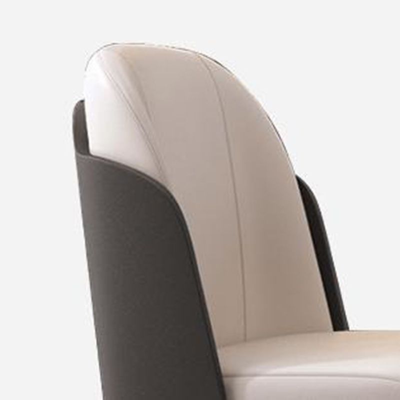 Glamstil Faux Lederstuhl Parsons Stuhl mit Holzbeinen für die Küche