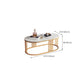 Glam Oval Coffee Table with Marble Top and Iron Frame Base 1 Piece Clearhalo 'Coffee & Accent Tables' 'Coffee Tables' 'coffee_tables' 'furn' 'furn_coffee_tables' 'Furniture' 'Living Room Furniture' 1200x1200_921ce09c-f11c-4dde-80a9-c7724d49e5e0