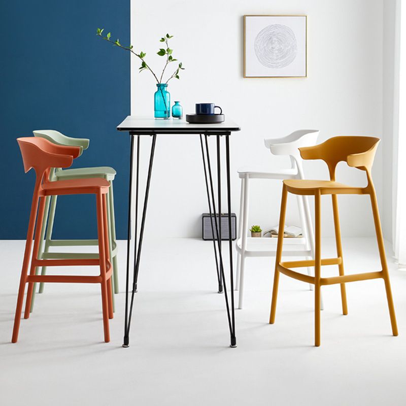 Stackable Plastic Indoor Counter Stools Low Back Scandinavian Style Bar Stools Clearhalo 'Bar Furniture' 'Bar Stools' 'bar_stools' 'furn' 'furn_bar_stools' 'furniture_bar_stools' 'Kitchen & Dining Furniture' 'kitchen&dining_furn' 'kitchen' 'kitchen_furn' Furniture' 1200x1200_921d7106-36ac-4d39-8608-4172a295158f