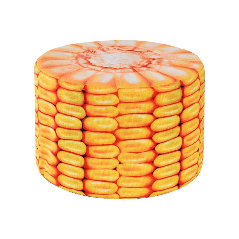 Round Pouf Upholstered Scratch Resistant Contemporary Fruit Printed Fabric Footstool Clearhalo 'furn' 'furn_ottomans_poufs' 'Furniture' 'Living Room Furniture' 'Ottomans & Poufs' 'ottomans_poufs' 1200x1200_921ea33a-daaa-4374-b8ce-3dda3f9a8a11