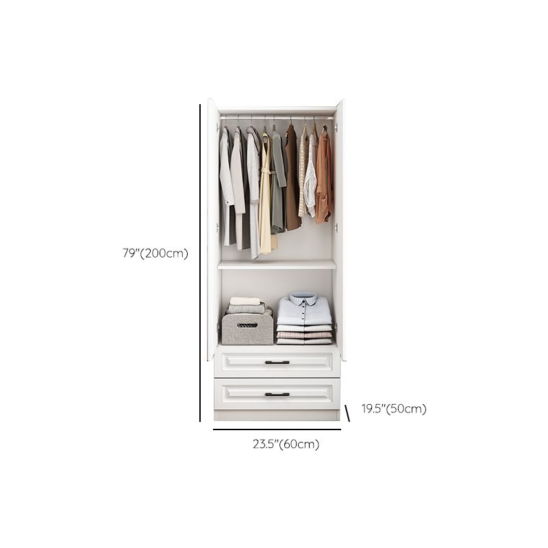 Contemporary Wardrobe Armoire Wood Combination Armoire for Bedroom