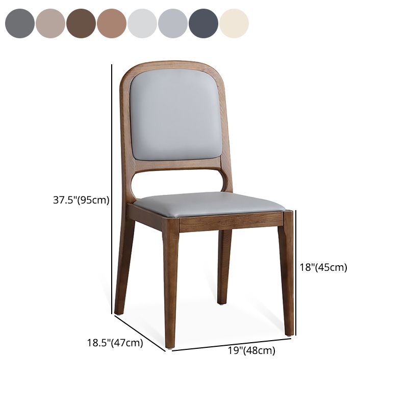Nordic Style Armless Chair Wood Open Back Dining Side Chair with Upholstered Clearhalo 'Dining Chairs' 'Dining Tables & Seating' 'dining_chair' 'furn' 'furn_dining_chair' 'Furniture' 'furniture_dining_chair' 'Kitchen & Dining Furniture' 1200x1200_92201669-b137-47dc-8d8d-51b288325717