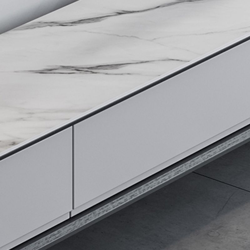 Modern Stone TV Media Stand 16" W Enclosed Storage TV Stand Console with Drawers Clearhalo 'furn' 'furn_tv_stands_entertainment_centers' 'Furniture' 'Living Room Furniture' 'TV Stands & Entertainment Centers' 'TV Stands & Media Storage Furniture' 'tv_stands_entertainment_centers' 1200x1200_9220d6f2-6f04-484e-bac0-9d75f5e2f810