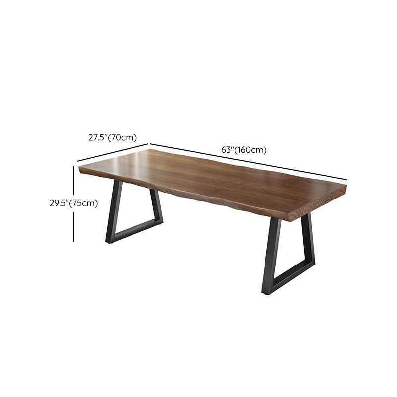 Zeitgenössischer Massivholz -Büro -Schreibtisch Rechteckiger Eisenschreibtisch für Büro