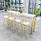 White Glam Style Bar Table in Faux Marble and Metal Milk Tea Shop Bar Table Clearhalo 'Bar Furniture' 'Bar Tables' 'bar_tables' 'furn' 'furn_bar_tables' 'Furniture' 'furniture_bar_tables' 'Kitchen & Dining Furniture' 1200x1200_9221ce56-318f-452f-bdbb-e494b30f9ba0