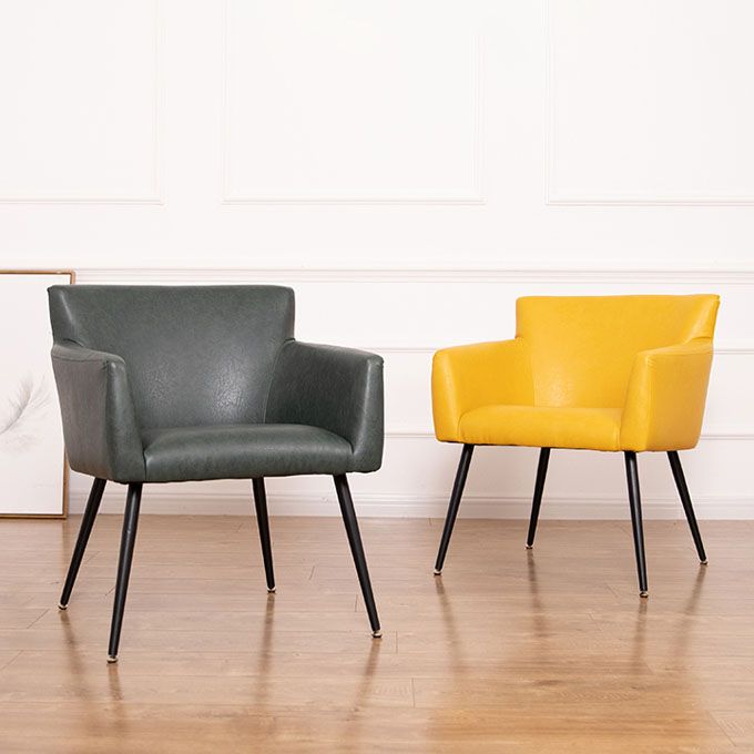 Modern Faux Leather Dining Chair Parsons Chair in Matte Finish for Home