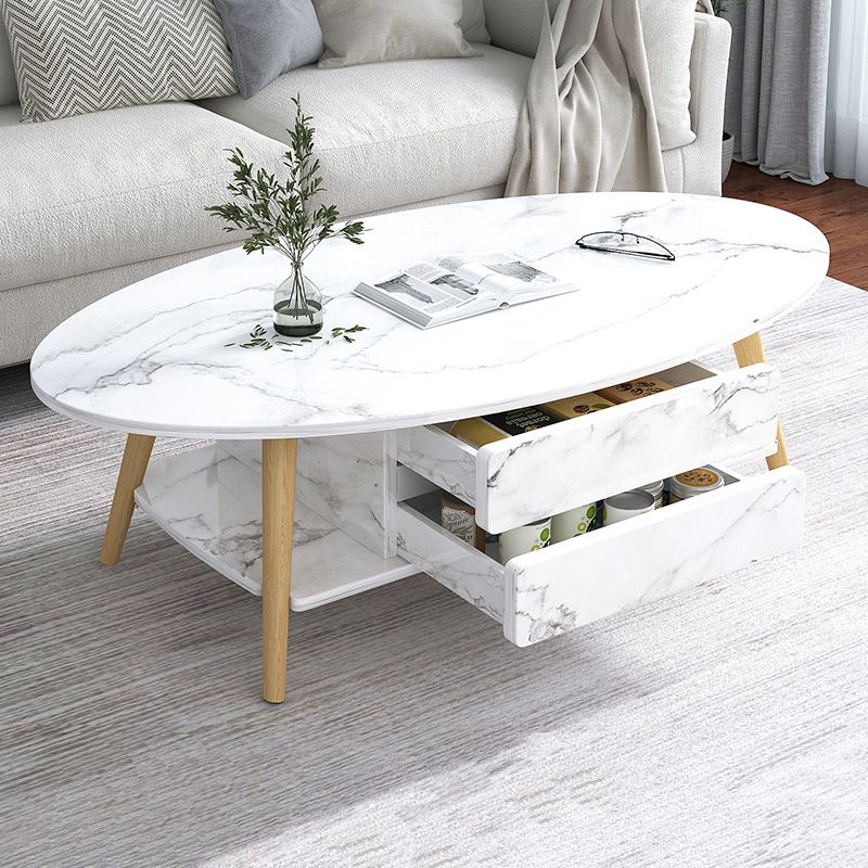 Modern Coffee Table Wooden 3 Legs Cocktail Table with Drawer Clearhalo 'Coffee & Accent Tables' 'Coffee Tables' 'coffee_tables' 'furn' 'furn_coffee_tables' 'Furniture' 'furniture_coffee_tables' 'Living Room Furniture' 1200x1200_92253a27-9e60-4df4-b74e-8ada5a4608ac