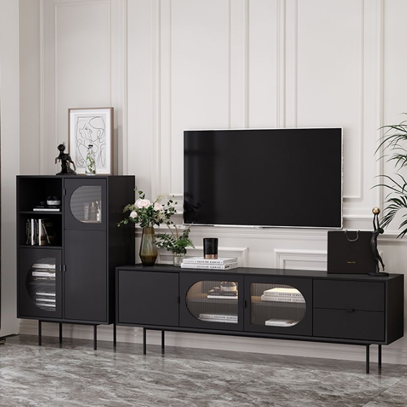 Solid Wood TV Media Console Industrial TV Stand for Living Room Clearhalo 'furn' 'furn_tv_stands_entertainment_centers' 'Furniture' 'Living Room Furniture' 'TV Stands & Entertainment Centers' 'TV Stands & Media Storage Furniture' 'tv_stands_entertainment_centers' 1200x1200_92263db9-a3e7-4d8b-a448-7971187dfd7f